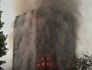 The 24-story Grenfell Towers apartment building went up in a blaze early Wednesday morning. Image-VOA