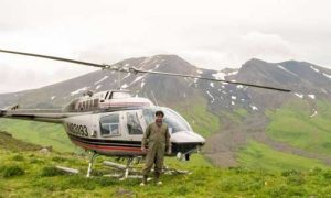 Abhijit Ghosh lands in Alaska to do field work. Credit: Ghosh lab, UC Riverside