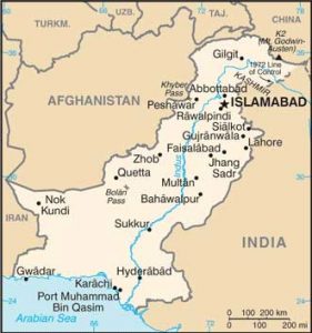 Map of Pakistan. Image-CIA
