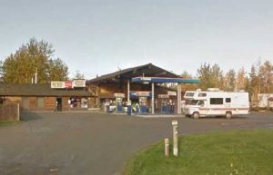 A Kasilof man was contacted and arrested at the Kasilof Riverview Tesoro Gas Station on $136,000 worth of warrants. Image-Google Maps