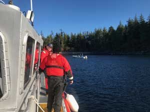 Coast Guard based in Ketchikan assist disabled vessel in Moira Sound. Image-USCG