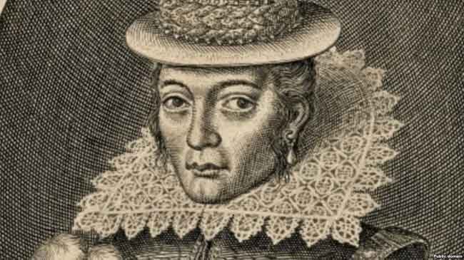Pocahontas, from a 1616 engraving believed to be the work of Simon van de Passe. Courtesy John Carter Brown University, Brown University.