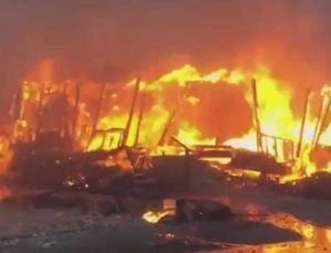 Blaze in San Diego County. Image- SDUT video screengrab