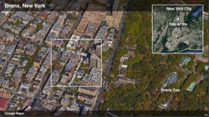 Location of fire in Bronx. Image-Google Maps/VOA