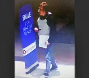 Image of Northway Mall suspect captured on surveillance camera. Image – APD
