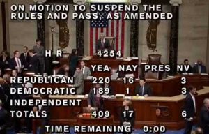 House tax vote. Image-CSPAN screengrab