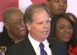 Alabam's Senate-Elect Doug Jones at his victory speech. Screengrab