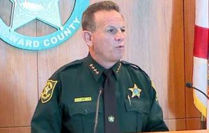 Broward County Sheriff Scott Israel at news conference. Image-CNN video screengrab