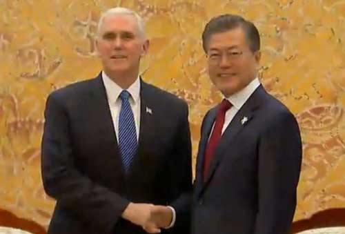 Pence Counters South Korea’s Olympic Engagement Efforts with North Korea