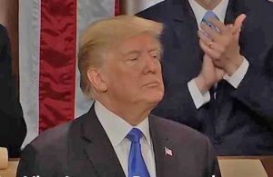 Trump at State of the Union. Image-Screengrab