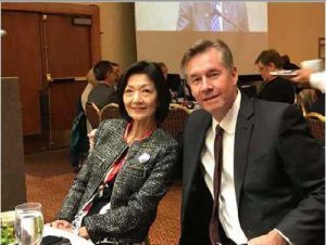 Hawkins and his wife, Toyoko, before the ARP convention speech