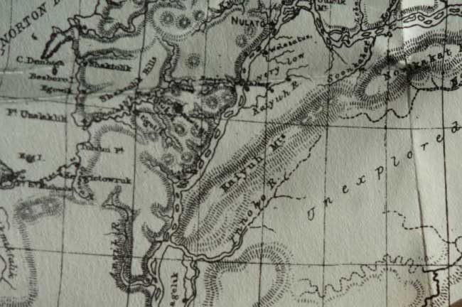 Detail of William Dall's 1870 Alaska map. Image-Alaska and its Resources