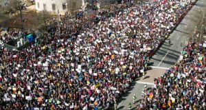 Marchers in Washington. Image-VOA