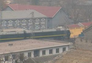 Mystery train in Beijing.-Screengrab