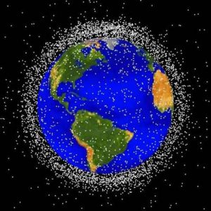 A NASA graphic showing some of the space junk their researchers are tracking.