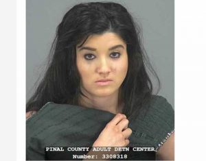 Arizona Mugshot of 20-year-old mother Brittany Velasquez.