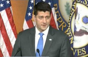 House Speaker Paul Ryan announcing that he will not run for re-election. Image-screengrab CSPAN video