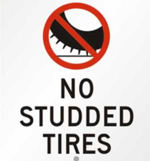 Studded Tire Removal Deadline South of 60° North Latitude on April 15