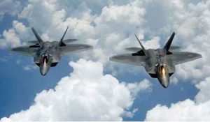 Two F-22s Raptors.-US Air Force