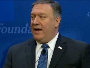 Former Secretary of State Mike Pompeo. Video screengrab