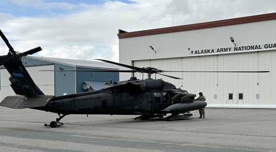 Alaska Army National Guard stations Black Hawk helicopter in Juneau