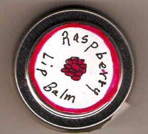 Photo: Lip balm made by Susan Short with raspberries.
