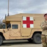 Army Sgt. Zachariah Clark, a combat medic assigned to the 11th Airborne Division, poses for a photo at Joint Base Elmendorf-Richardson. Army Maj. Ian Roth