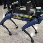 A robotic dog that carries equipment that allows 3D mapping of the inside of a room, ship or cave is on display during lab day at the Pentagon, May 6, 2026. Credit: C. Todd Lopez, Pentagon News