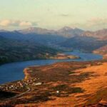 Photo: Aerial view of the village of Karluk, ca. 1985.