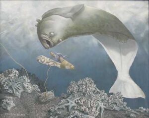 Photo: Alaska Native Tribute, oil painting by Bruce Nelson, 2009. Purchased with support from Rasmuson Foundation, AM654.