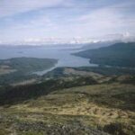 Photo: View of Litnik, a crying place near the mouth of the Afognak River, 1997, AM725.
