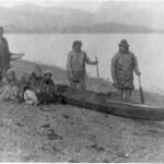 Photo: Old Harbor residents with kayak, ca. 1890. Albatross Collection, National Archives.