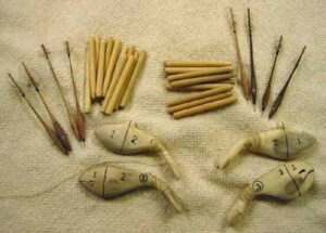 Photo:  Dart set by Speridon Simeonoff, purchased for the Alutiiq Museum's collections with support from the Rasmuson Foundation.
