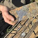 National Science Foundation funds UAF-led critical minerals coalition Photo courtesy of Lee Ann Munk Lee Ann Munk of the University of Alaska Fairbanks Geophysical Institute holds an exploration rock core containing gallium and silver-rich galena. Munk had recently visited the western Alaska exploration site of Alaska Silver, an industry partner in the new NSF Engine.