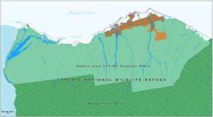 BLM map showing Coastal Plain on the North Slope of Alaska