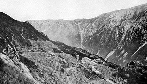 Alaska Juneau Gold Mine and Mill along Gold Creek, 1906. USGS Bulletin 287, The Juneau Gold Belt, Alaska This Day in Alaska History-April 8th, 1944