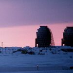 Barter Island, Alaska White Alice tropospheric antennas. Image-Public Domain