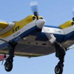 Photo by Pietr Buttelmann/Sysmex. ACUASI’s Windracers ULTRA drone carrying chilled human blood samples takes off from Nenana Municipal Airport on Aug. 19, 2026.