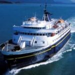 Alaska Marine Highway System ferry on scheduled run.Image-AMHS