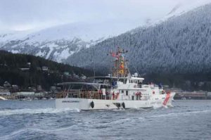 The Coast Guard Cutter John McCormick (WPC-1121) and crew make way to their home port at Coast Guard Base Ketchikan. Image-Petty Officer 1st Class William Colclough | USCG