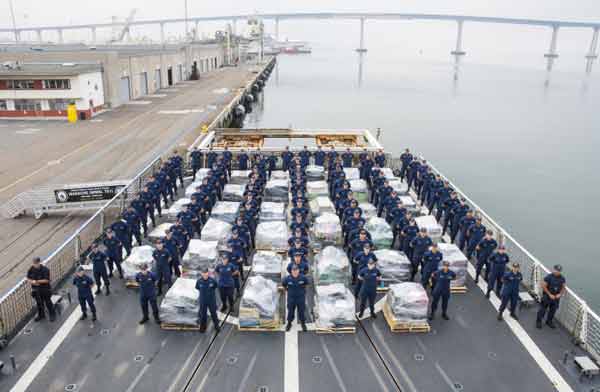 Coast Guard Offloads Approximately 18 Tons of Cocaine in San Diego