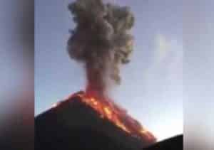 Fuego volcano in Guatemala erupted without warning killing at least 25. Image_Twitter screengrab.
