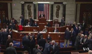 House vote on tax bill. Image-VOA