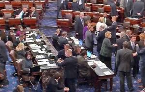 U.S. Senate during Rural Healthcare vote. Image-C-Span video screenshot