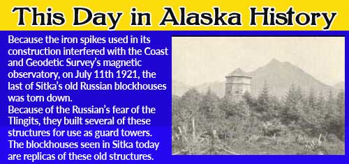 This Day  in Alaskan History-July 11th, 1921