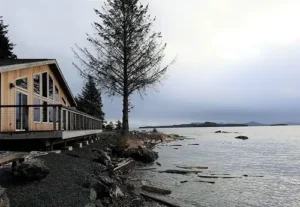 The Organized Village of Kasaan Tribal Hall, site of the small boat workshop. Photo courtesy Department of Commerce, Community and Economic Development Division of Community and Regional Affairs’ Community Photo Library.
