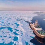 image: The polar research vessel RV Kronprins Haakon in Fram Strait, Arctic Ocean. Credit: Lawrence Hislop/Norwegian Polar Institute
