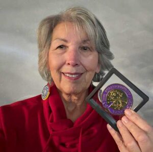 CEO Lori Jump received a Lifetime Achievement Award that included a $5,000 grant award for StrongHearts Native Helpline. Image-StrongHearts Native Helpline