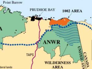 Map showing ANWR and the 1002 Area. Image-USGS