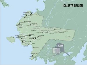 Map showing communities in the Calista Region. Image-STG Inc